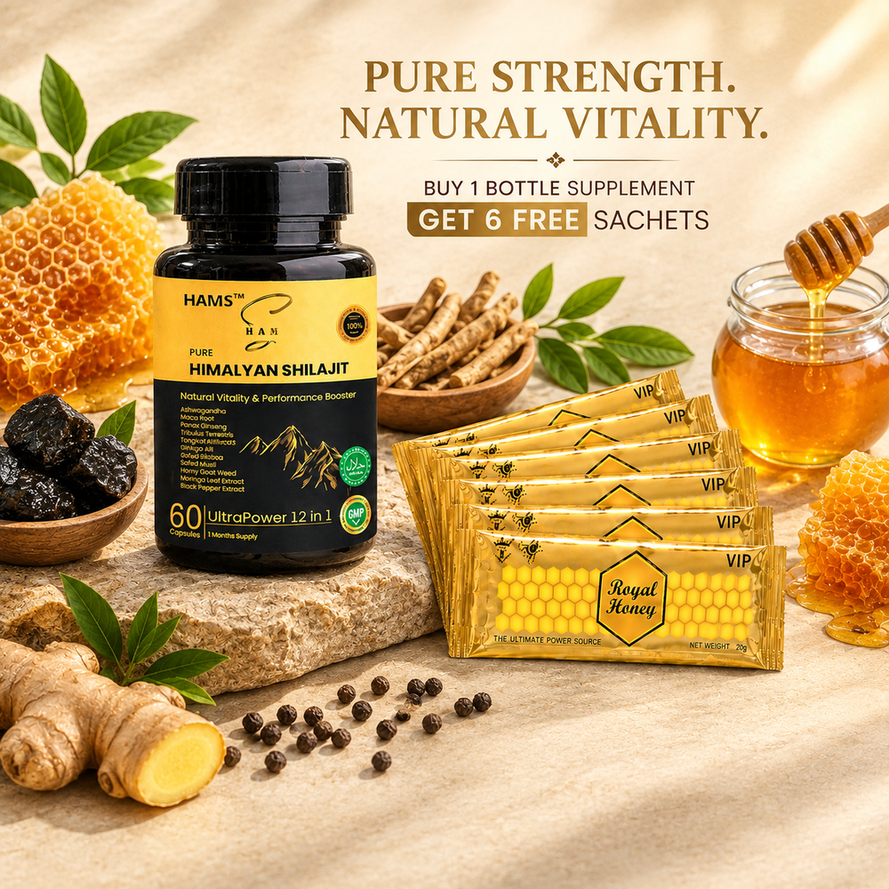 Herbal Supplement with Tongkat Ali and Panax Ginseng – Multi-ingredient formula featuring traditional botanical ingredients for general wellness.
