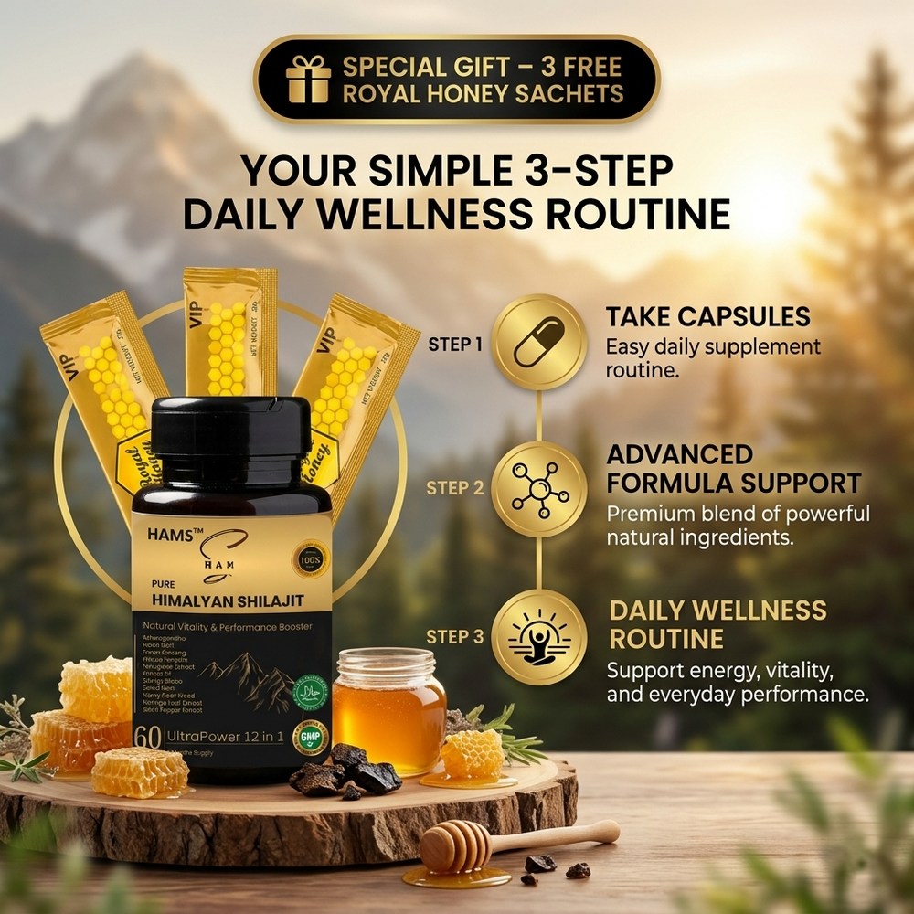 12-in-1 Botanical Herbal Supplement for Active Lifestyles – A convenient capsule-based formula combining Himalayan Shilajit, Ginkgo Biloba, Fenugreek Extract, Black Pepper Extract and additional botanicals.