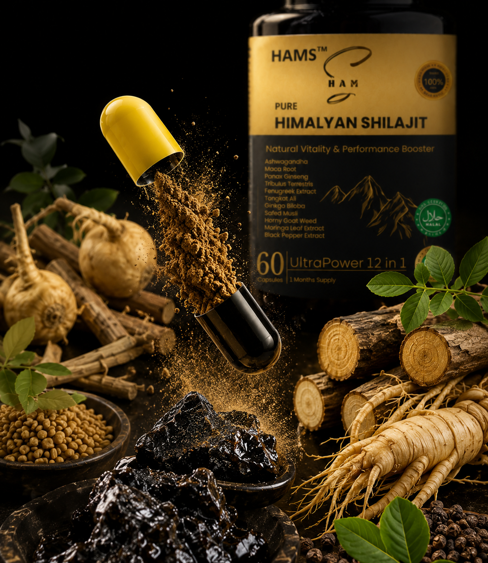 Himalayan Shilajit and Ashwagandha Supplement with Traditional Herbal Ingredients