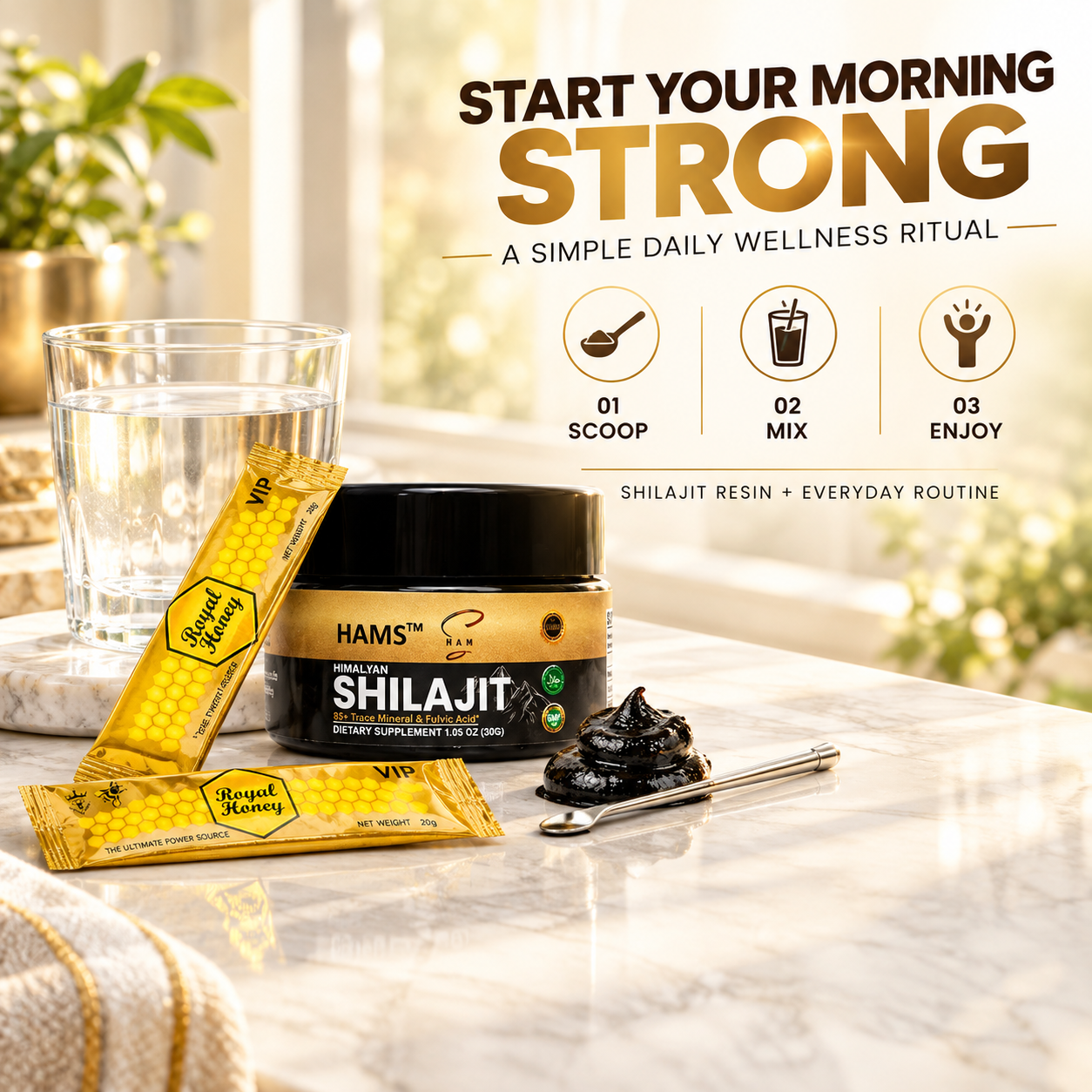 Pure Himalayan Shilajit Mumijo Resin 30g – Premium Shilajit product with convenient packaging for everyday storage.