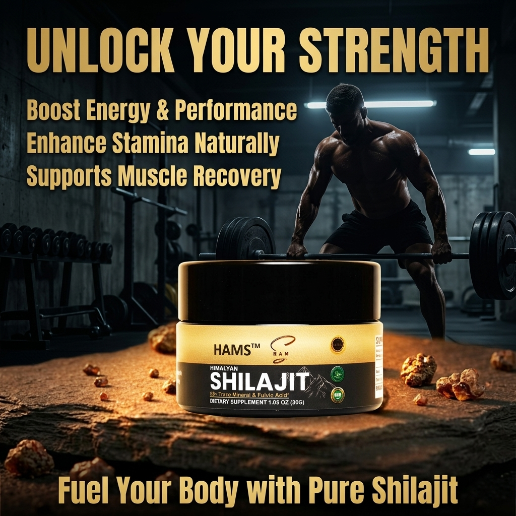 Pure Himalayan Shilajit Resin by HAMS™ – 30g jar featuring naturally occurring organic compounds.