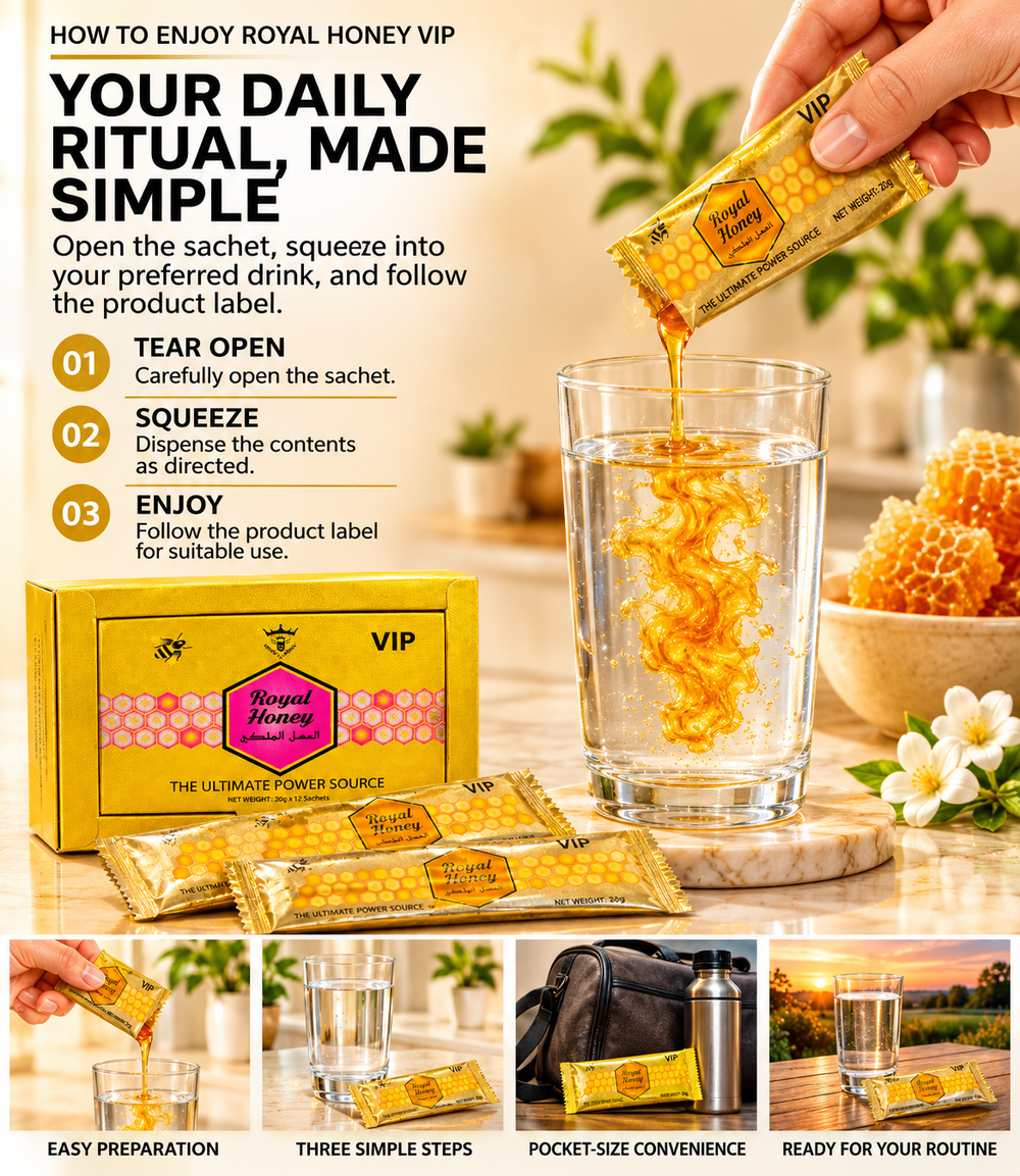 Royal Honey with Maca Root, Honey-Based Blend Featuring a Traditional Botanical Ingredient Associated with General Vitality and Well-Being