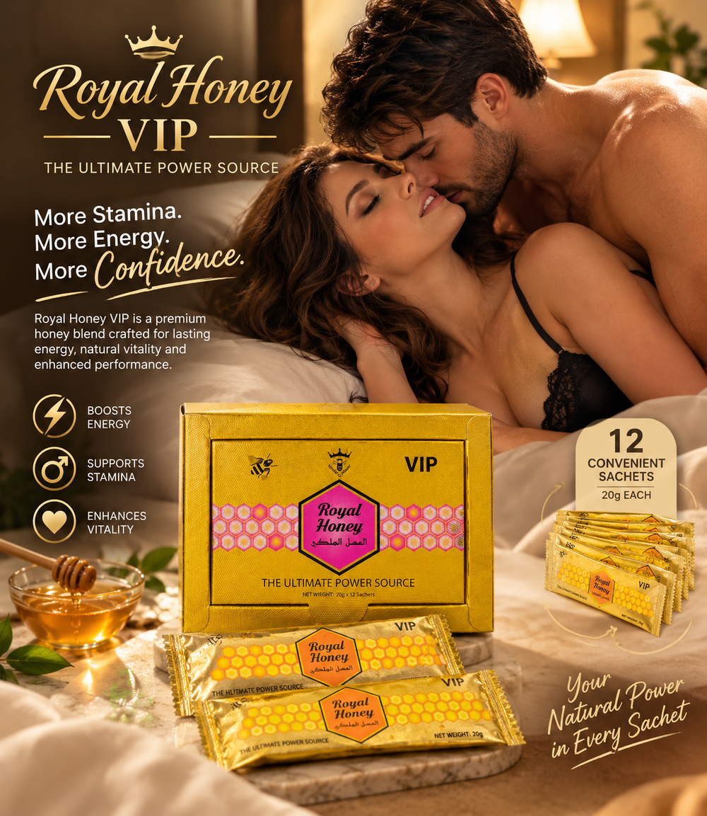 Royal Honey VIP for Men's Energy and Stamina Support, Vitality and Men's Wellness Product, VIP Royal Honey Supplement