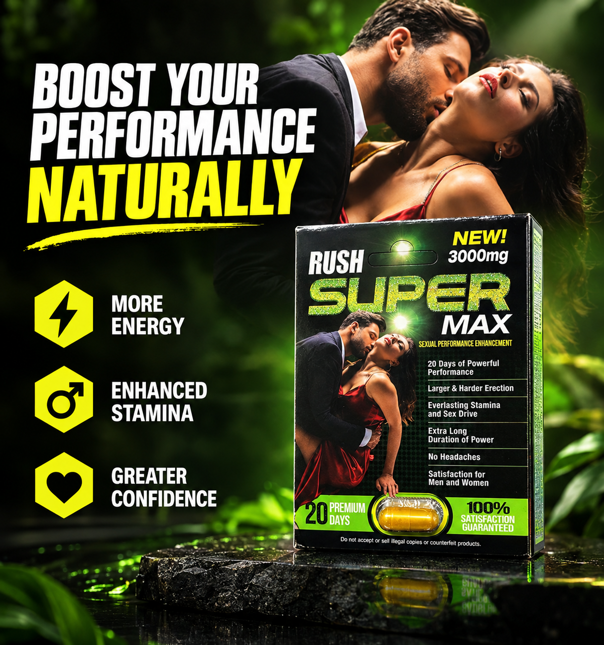 Sexual Wellness Support – An adult men's dietary supplement designed for individuals seeking support for sexual wellness, male vitality, and overall well-being as part of a healthy lifestyle