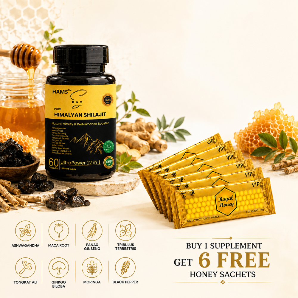 UltraPower 12-in-1 Himalayan Shilajit Supplement – Multi-ingredient botanical formula featuring Shilajit, Ashwagandha, Maca Root and Panax Ginseng.
