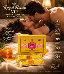 Royal Honey Premium Honey Blend with Ginseng, Maca and Ginger, 12 Individually Sealed 20g Sachets for Everyday Convenience and General Wellness